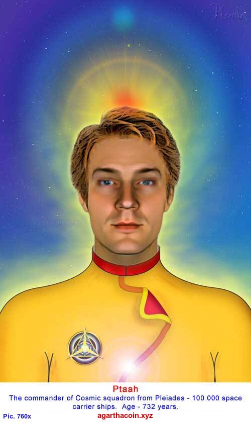 Portrait of a cosmic crew member in a yellow uniform